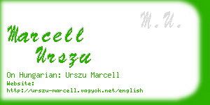 marcell urszu business card